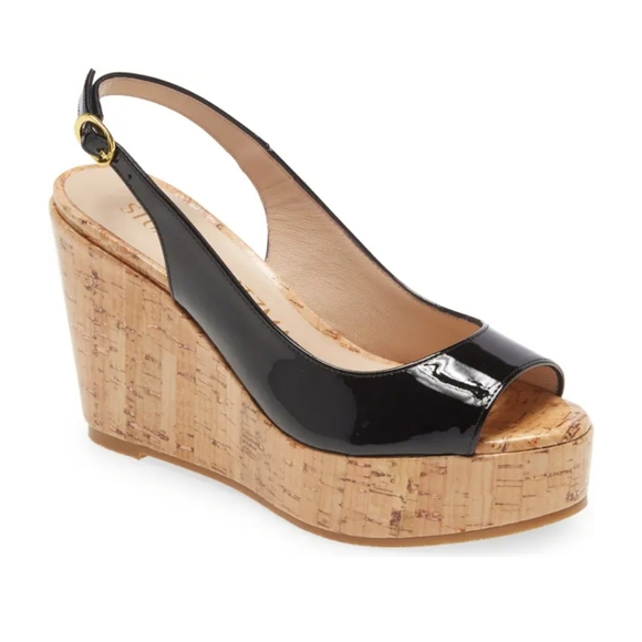 Stuart Weitzman Riviera Slingback Platform Wedge Sandal